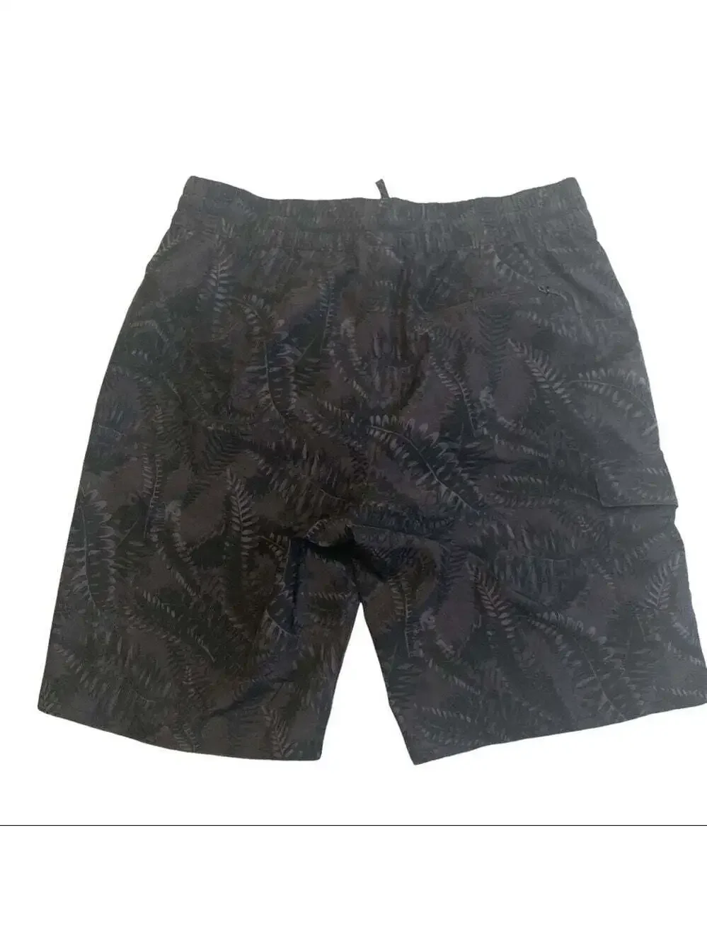 Far West Men's Black Patterned Mesh Lined Swim Trunks Swimwear Size Medi…